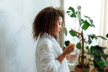 Woman pausing from career burnout
